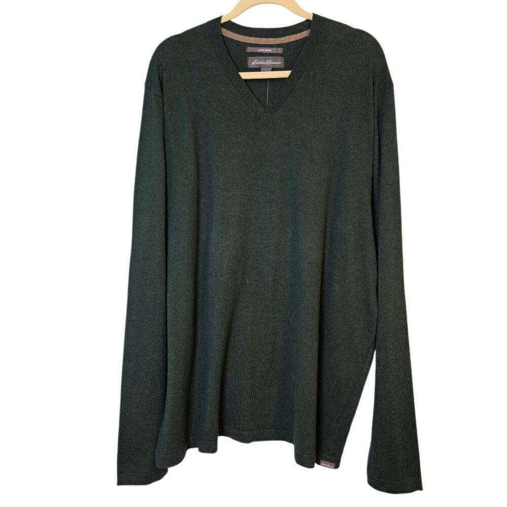 Eddie Bauer mens sweater, cotton/merino, XLT NWT. #894